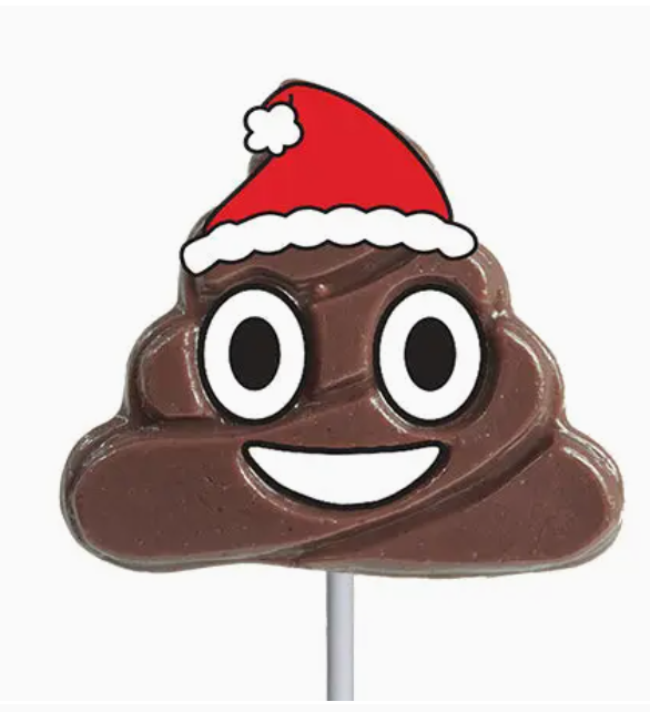 Holiday Poop Emoji Lollipops