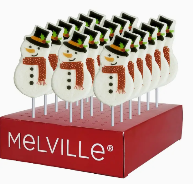 Sweet Holiday Snowman Lollipops