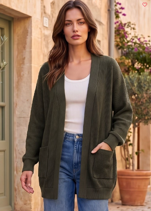 Easygoing Essential Pocket Cardigan-Multiple Colors