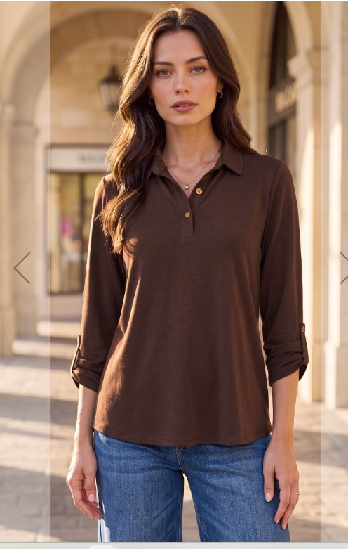 Polished & Easy Henley Top-Multiple Colors