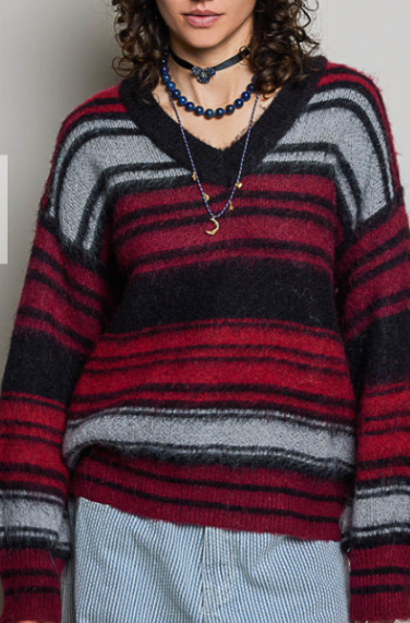 Striped Knit Sweater
