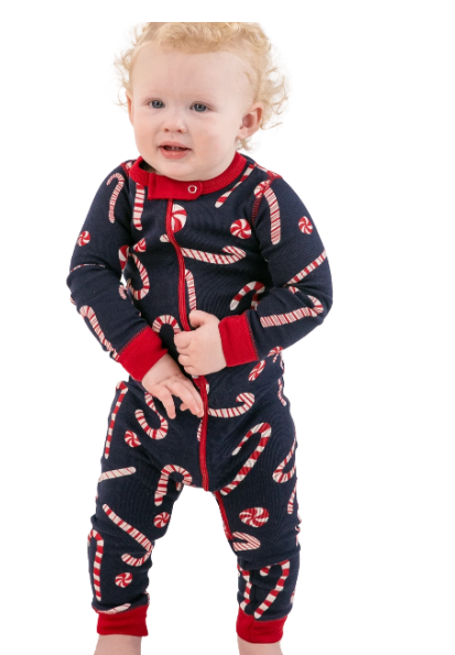 Candy Cane Union Suit