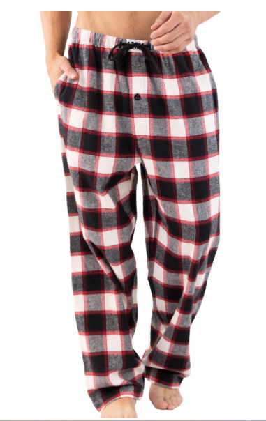 Black Plaid Flannel Pants