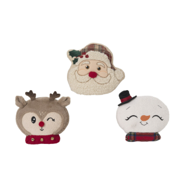 13"L Plush Fabric Christmas Character - Multiple Designs