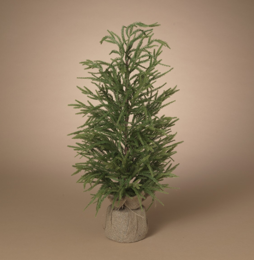 24"H Holiday Real Touch Pine Tree W/ Burlap Base
