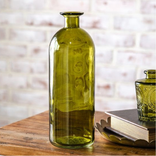 10.4" Olive Green Bud Vase