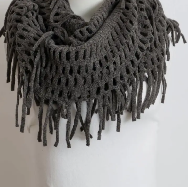 Tassel Fringe Infinity Scarf