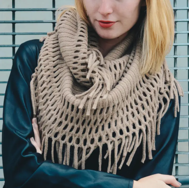 Tassel Fringe Infinity Scarf