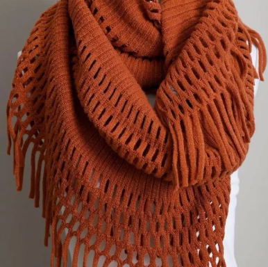 Tassel Fringe Infinity Scarf