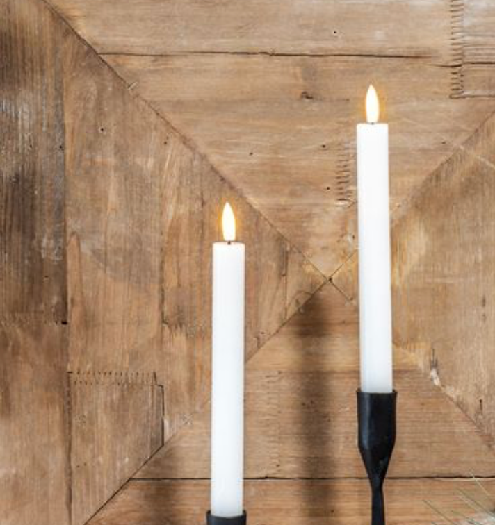 2 Piece LED Taper Candle Set