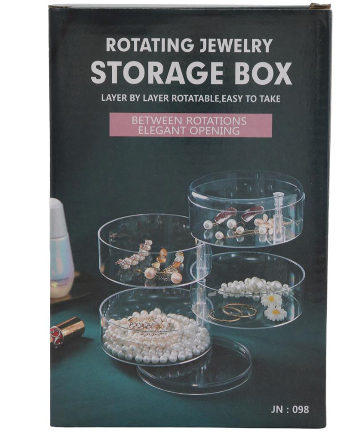 Rotating Jewelry Storage Box 4 Layer