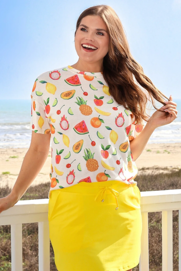 Weekend Waffle Tee- Fruit Salad