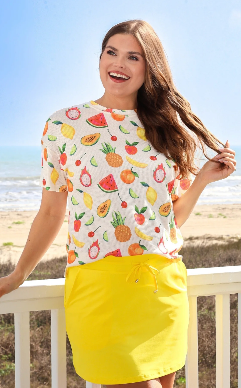 Weekend Waffle Tee- Fruit Salad