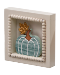 Wood Beaded Frame Pumpkin Decor - Multiple Colors