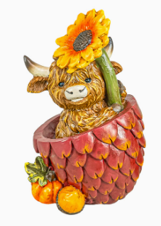 Fruits Of Harvest Highland Calf Tabletop Decor - Multiple Designs