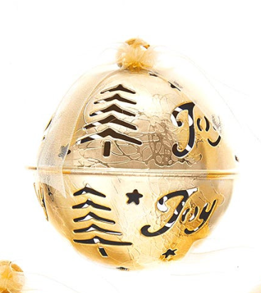 Gold Metal Bell Ornament - Multiple Designs