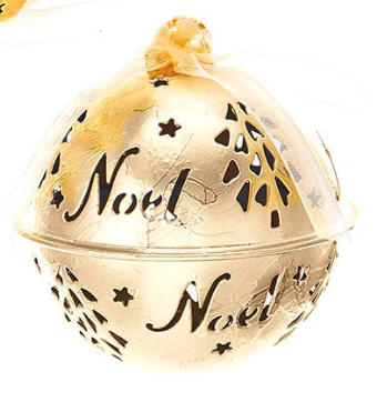 Gold Metal Bell Ornament - Multiple Designs