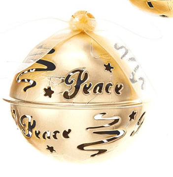 Gold Metal Bell Ornament - Multiple Designs