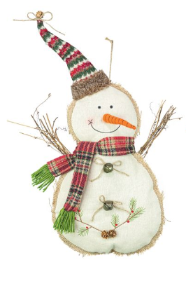Snowman Burlap Trim Pillow Hanger - Multiple Designs