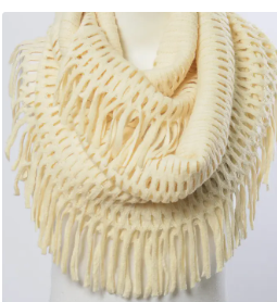 Tassel Fringe Infinity Scarf