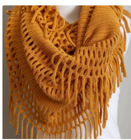 Tassel Fringe Infinity Scarf