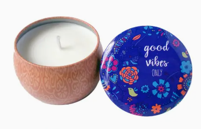 4.4oz Boho Tin Candles - Multiple Designs