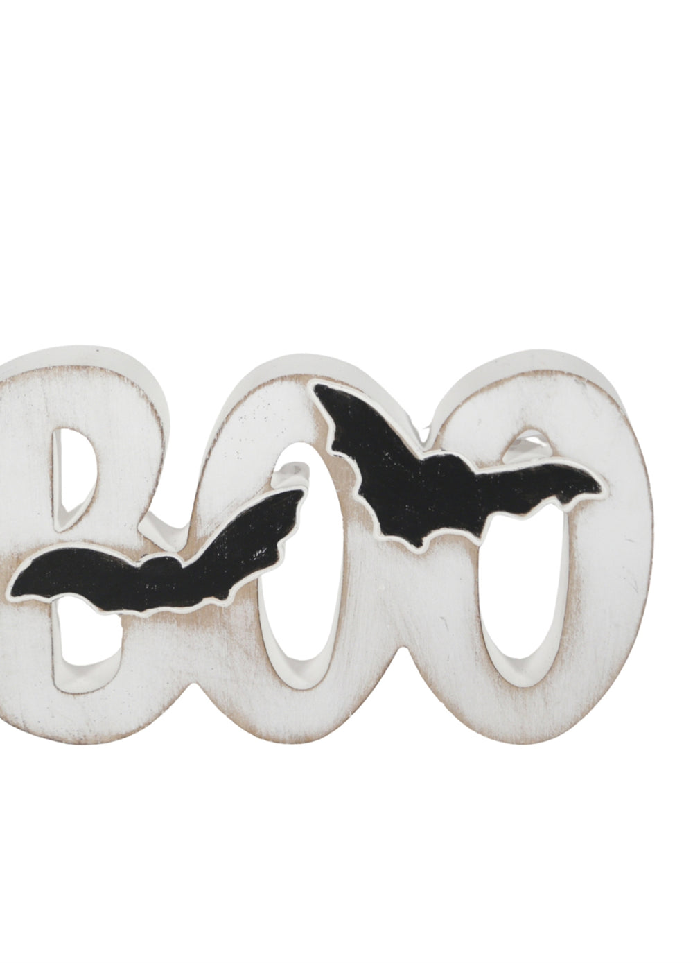 Boo Cutout Block With Bats