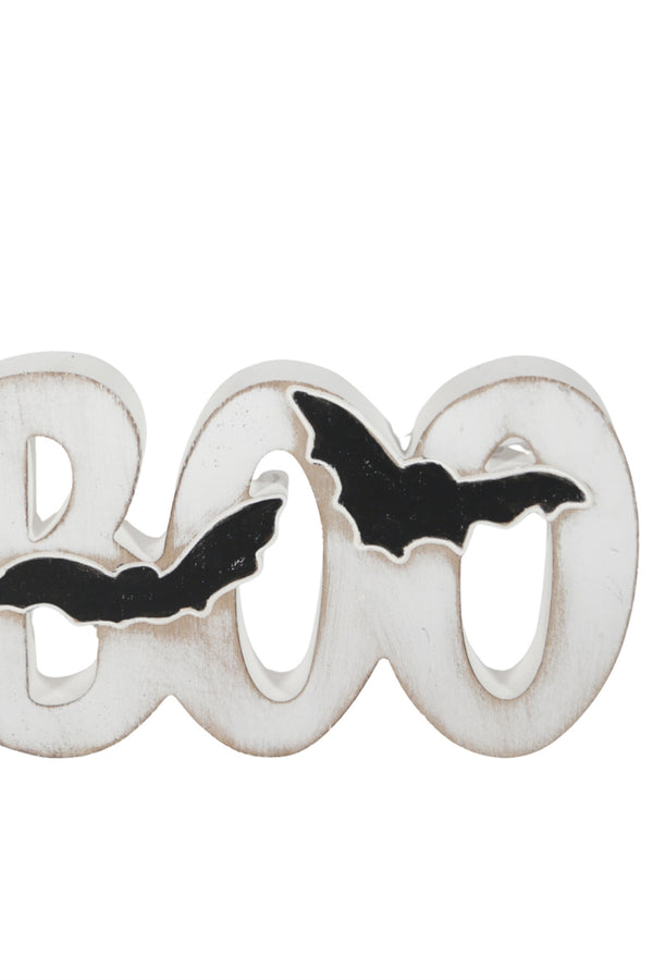 Boo Cutout Block With Bats
