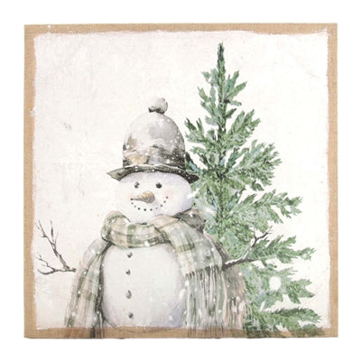 Vintage Snowman Sign