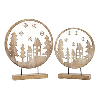 Round Winter Scene Stands-Multiple Sizes