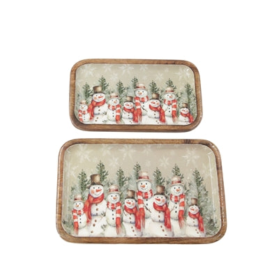 Snowflake Rectangular Trays- Multiple Sizes