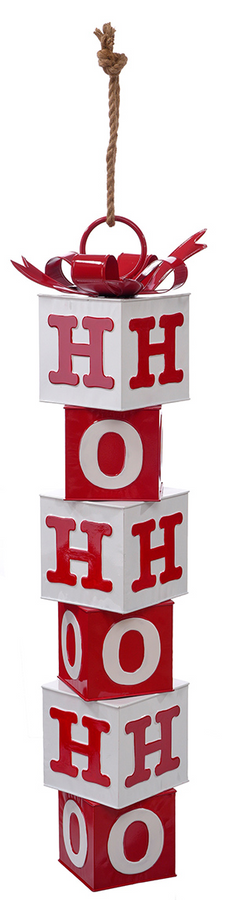 Metal Ho Ho Ho Hanging Decor