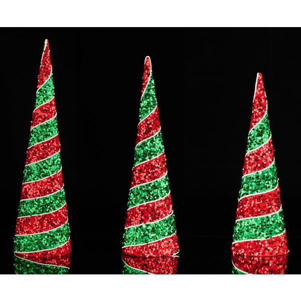 15.75"-23.5"H Swirl Cone Tree - Multiple Sizes