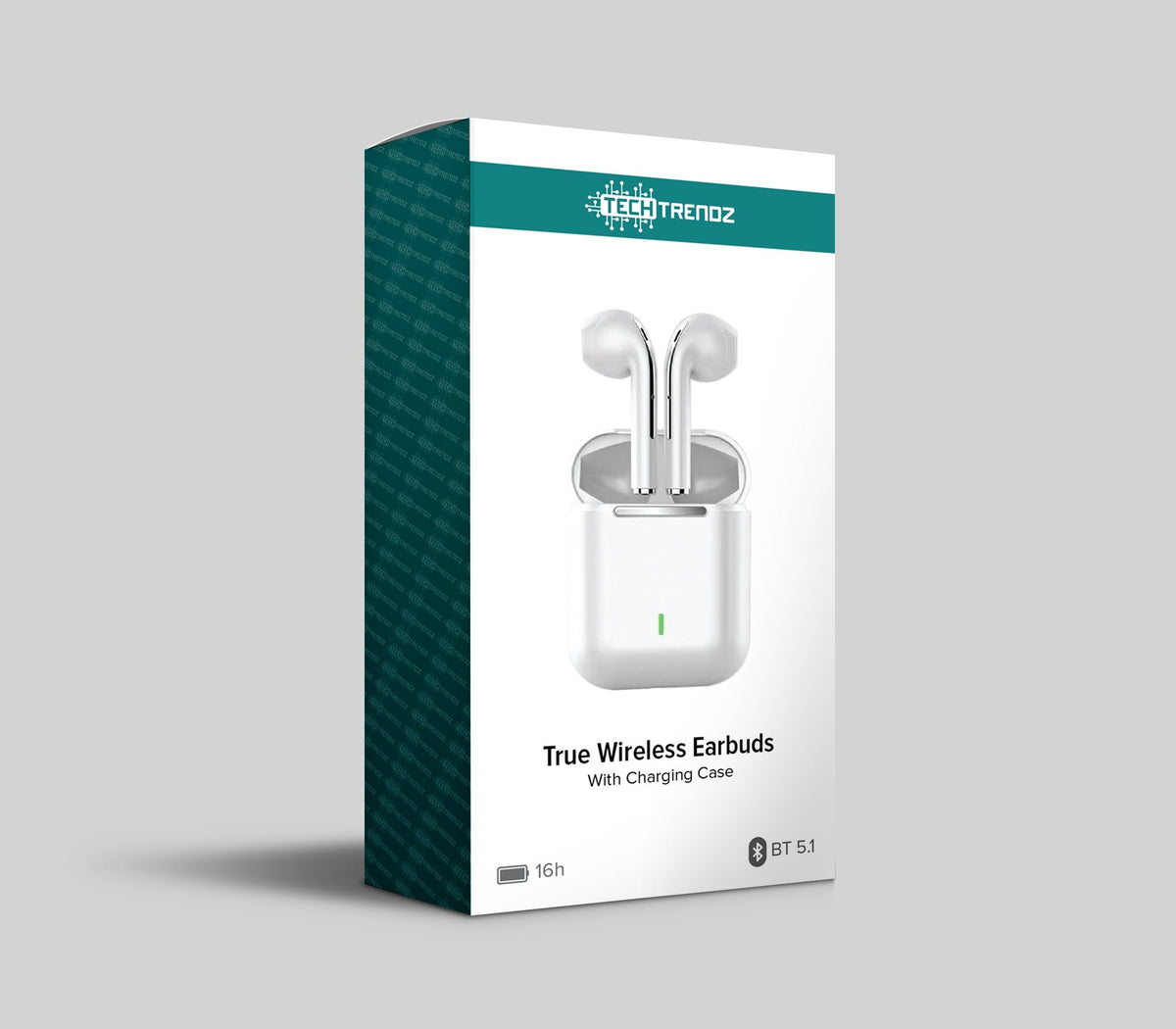 Metallic Wireless Earbuds w/Case
