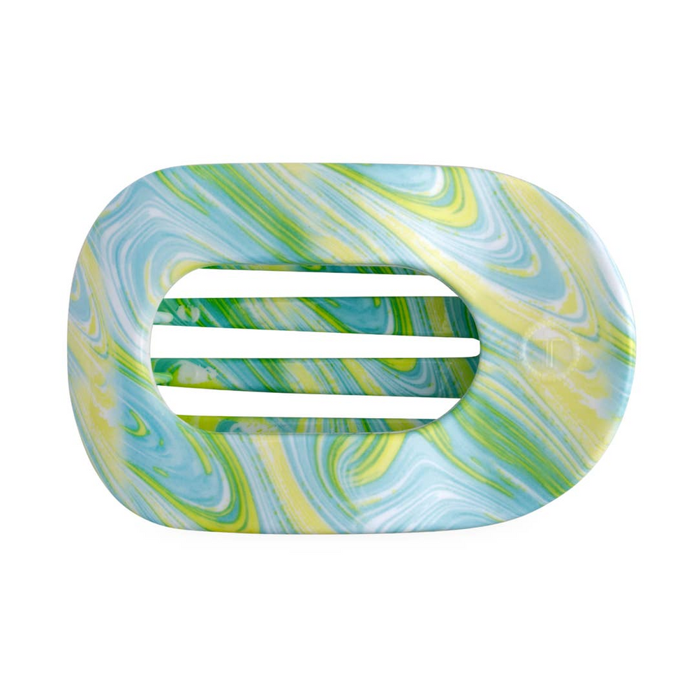Flat Round Hair Clip - By The Sea Shore - Multiple Sizes