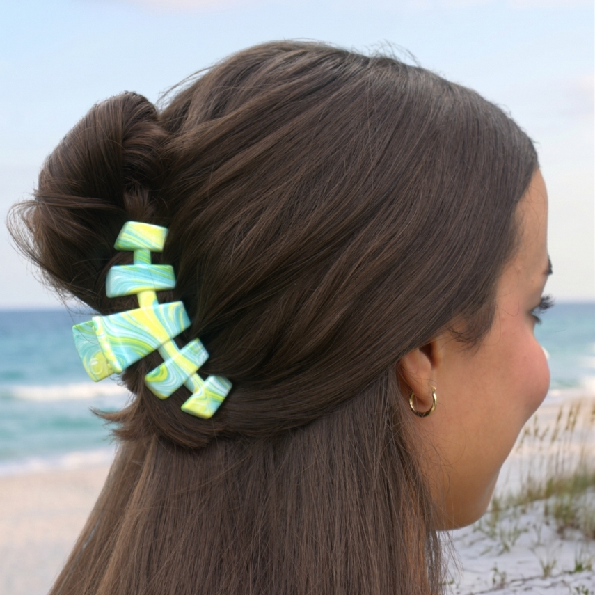 Classic Hair Clip - By The Sea Shore - Multiple Sizes