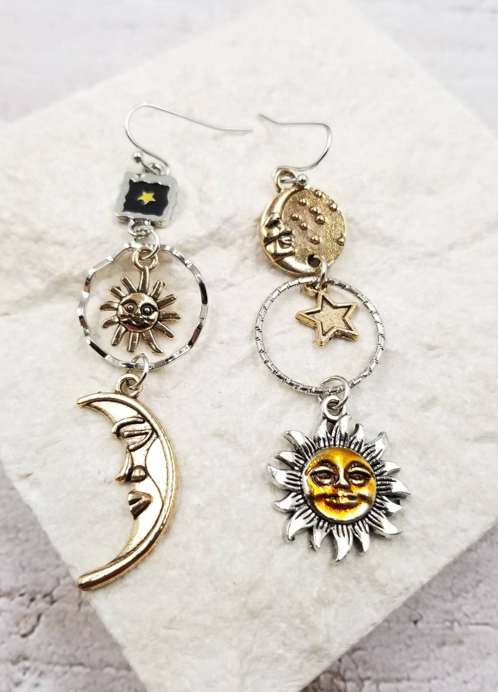 Classical Moon & Sun Earrings