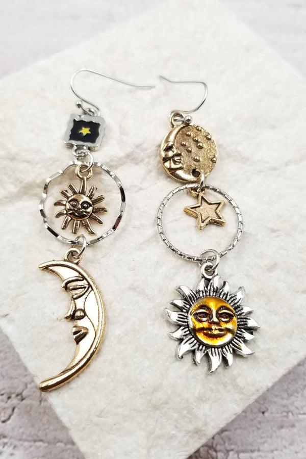 Classical Moon & Sun Earrings