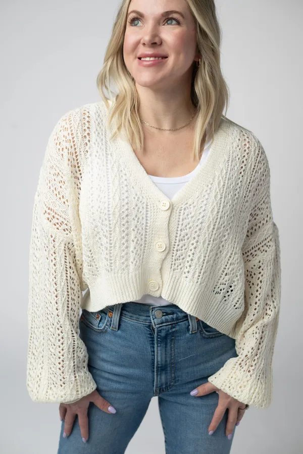 Callie Cropped Cardigan - Multiple Colors