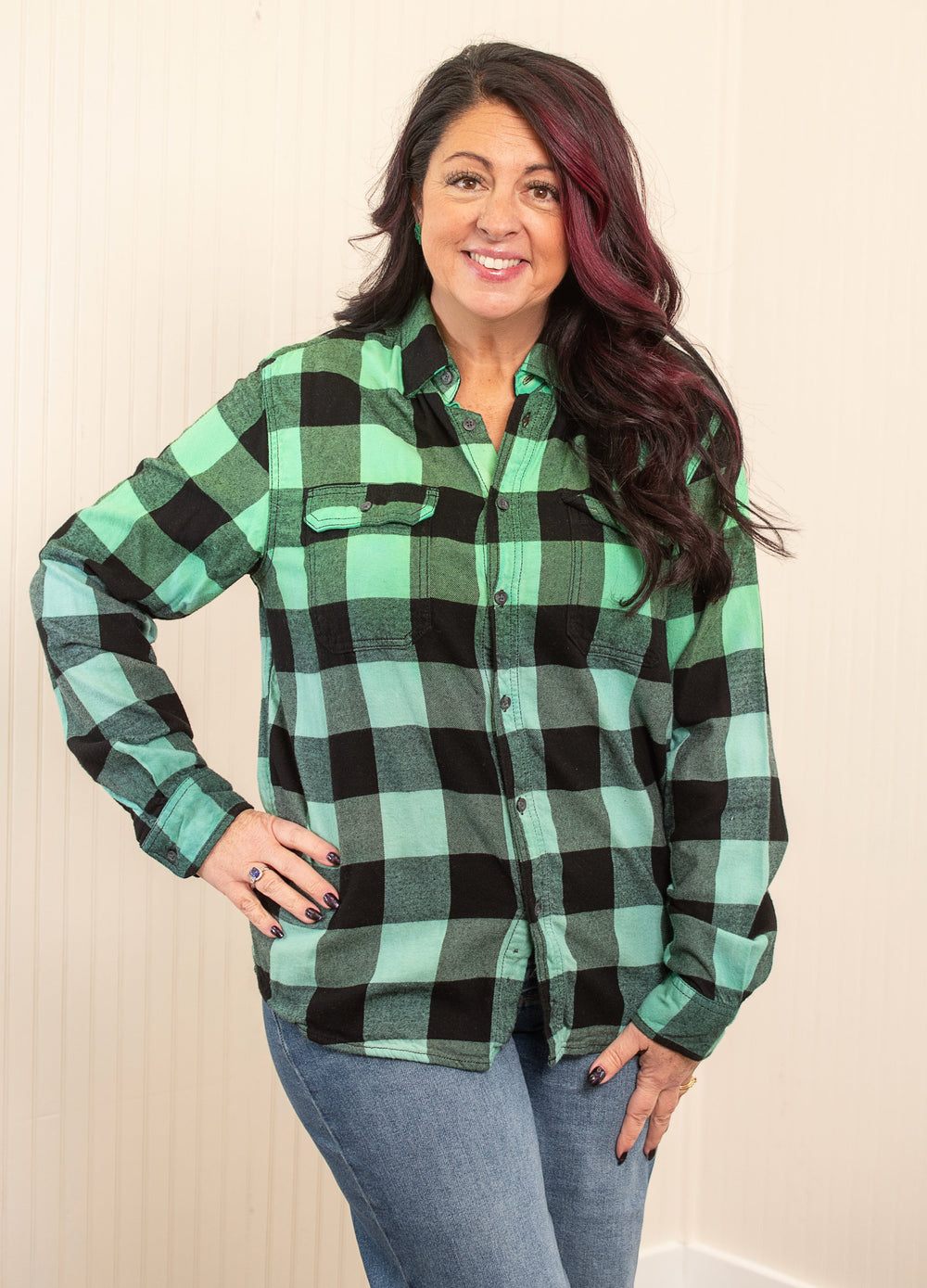 Luck Of The Irish Dipped Flannel *Final Sale*