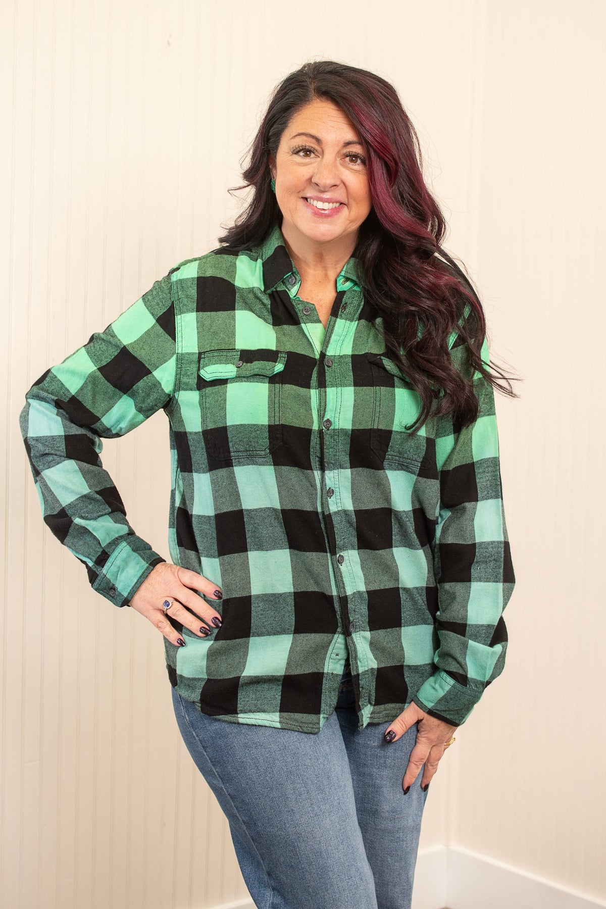 Luck Of The Irish Dipped Flannel *Final Sale*