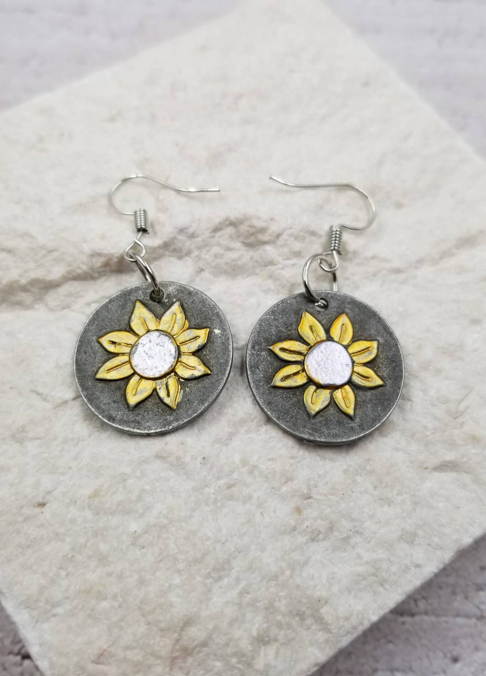 Retro Sunflower Earrings