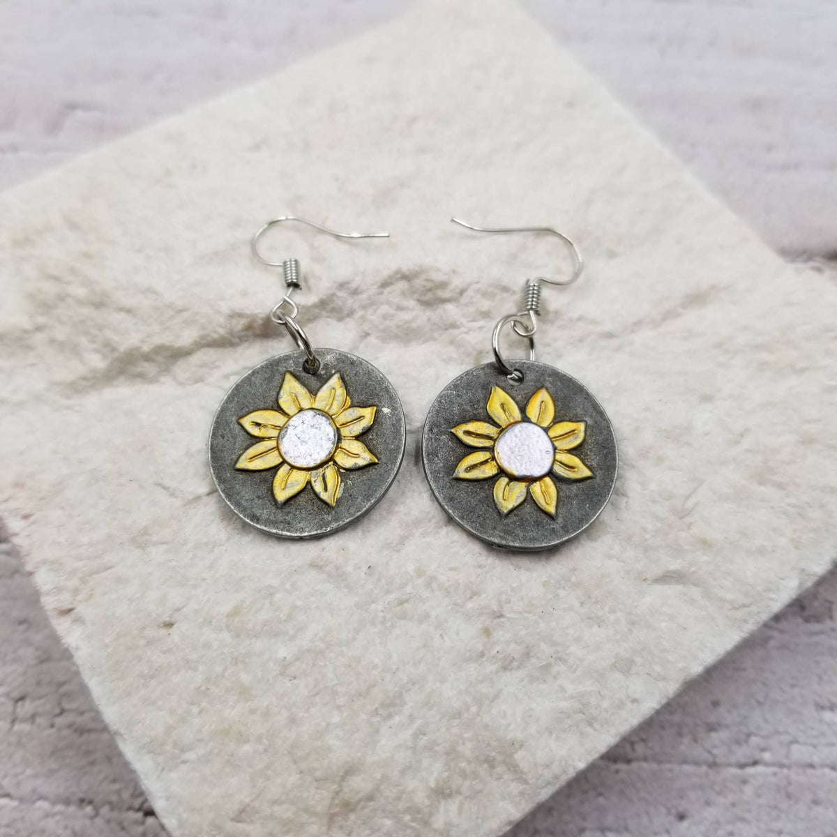 Retro Sunflower Earrings