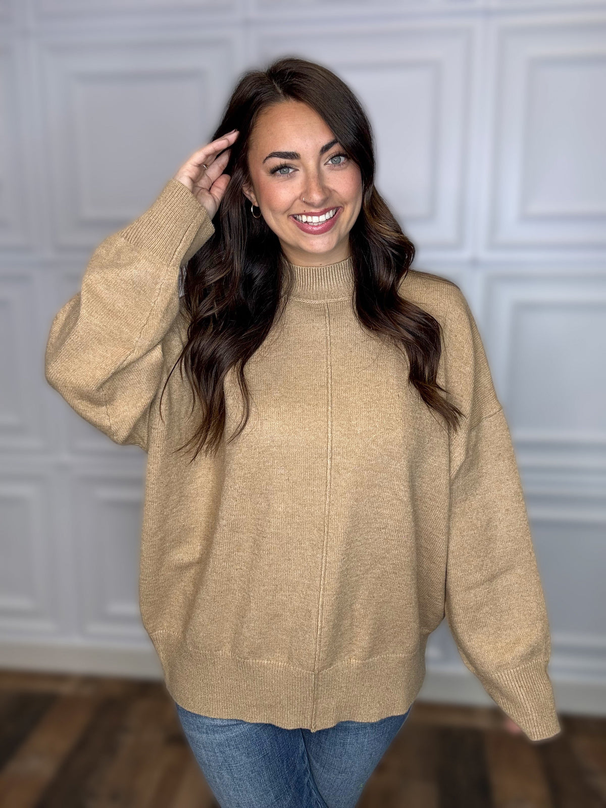 Seam & Simple Sweater in Taupe