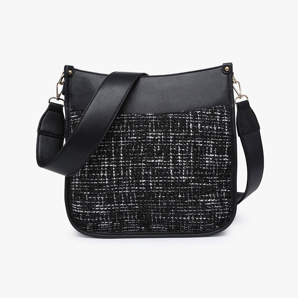Chloe Tweed Crossbody w/ Guitar Strap Jen & Co