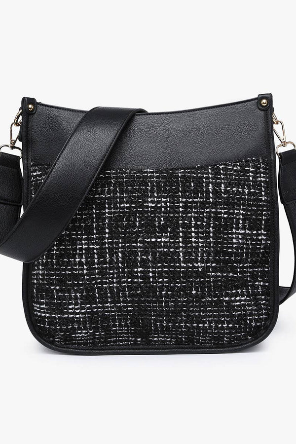 Chloe Tweed Crossbody w/ Guitar Strap Jen & Co