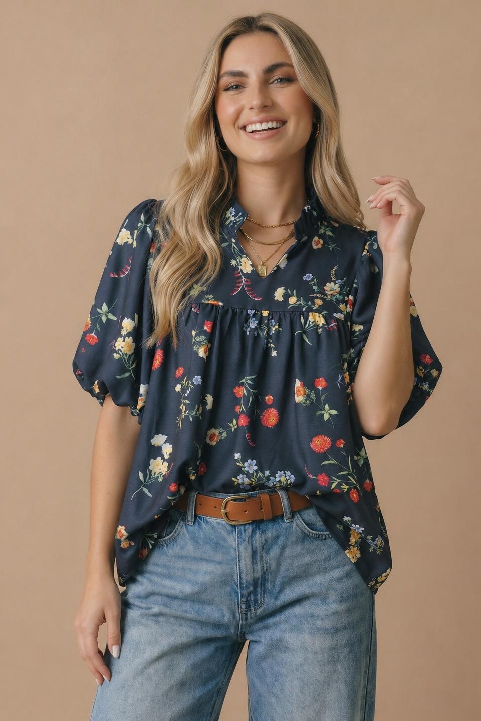 Boho Kind Of Day Top - Navy