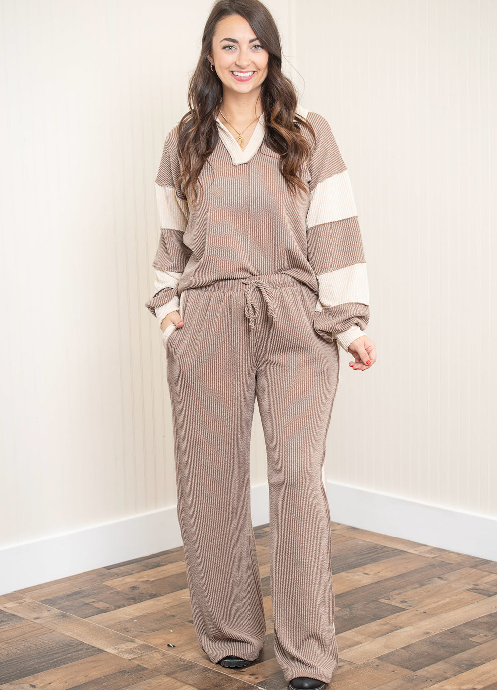 Keeping It Cas' Urban Ribbed Pants - Coco