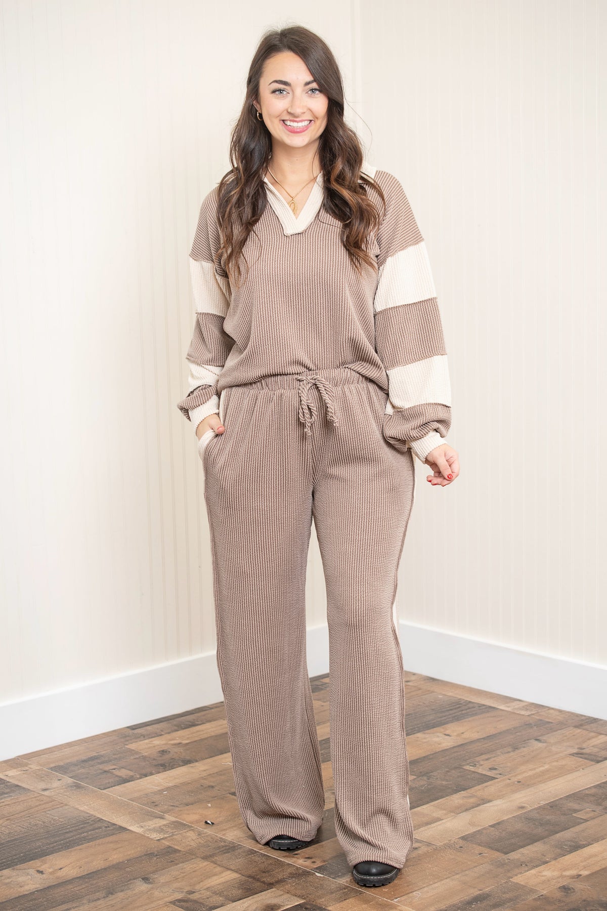 Keeping It Cas' Urban Ribbed Pants - Coco