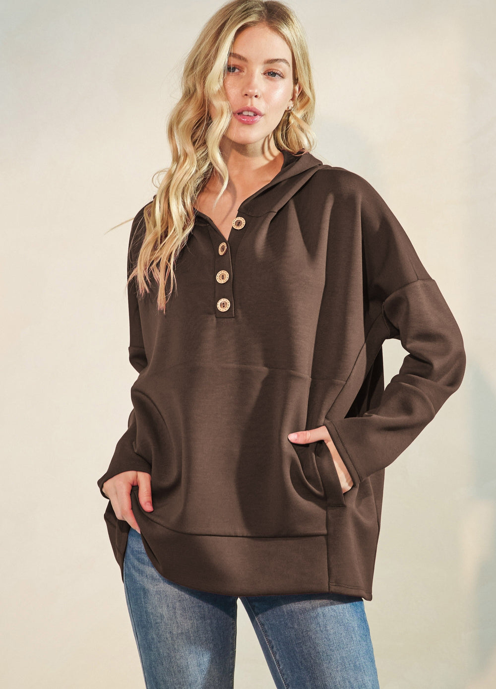 Chilly Days Scuba Hoodie Coffee